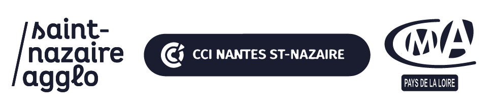 Logo de Saint-Nazaire agglo, de la CCI et de la Chambre des Métiers